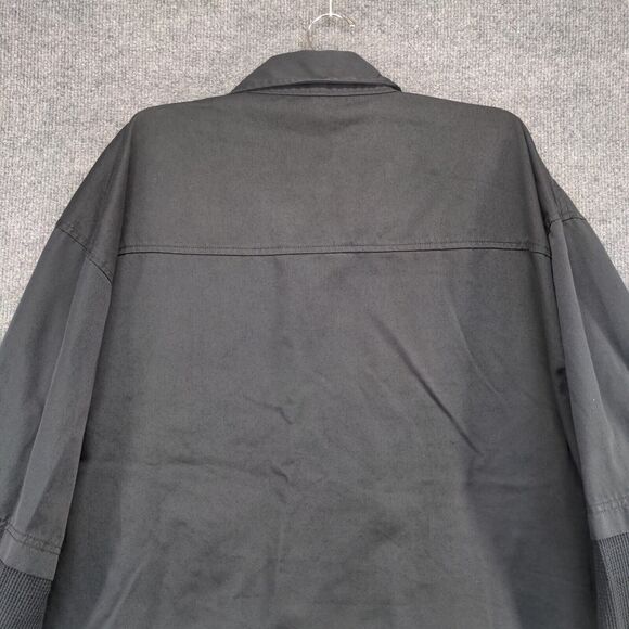 Raw Blue Men's Button-Up Shirt Black 3XL Long Sleeve Multi Pocket Cotton Blend - Picture 6 of 12